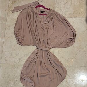 Elegant Tan Batwing Dress